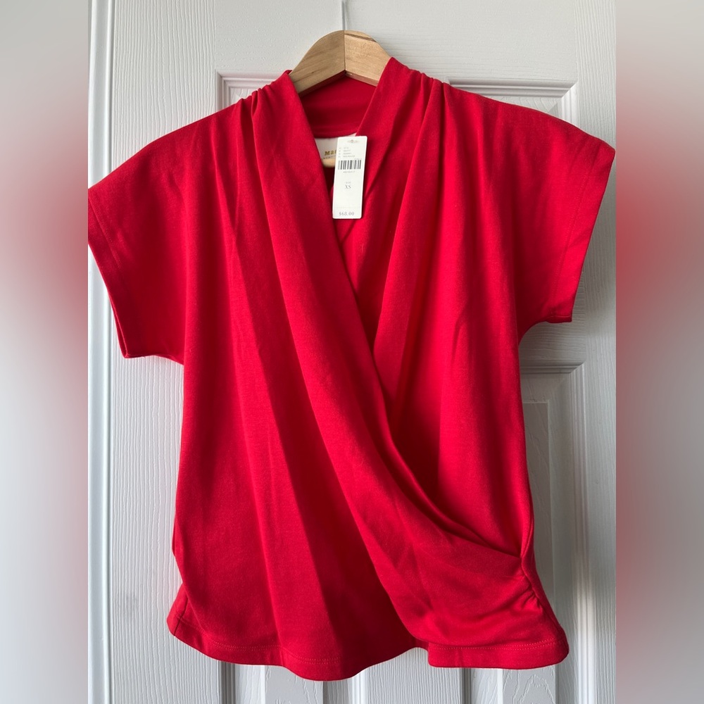 NWT Anthropologie Mauve Crossover Top